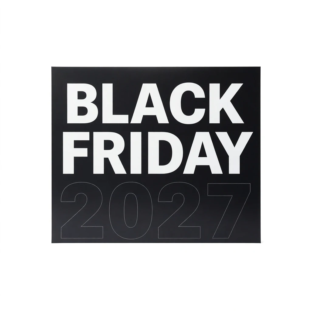 Timeline and release date countdown for 2026 Black Friday 2027 in the Holidays niche