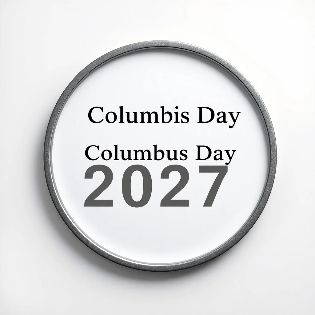 Timeline and release date countdown for 2026 Columbus Day (US) 2027 in the Holidays niche