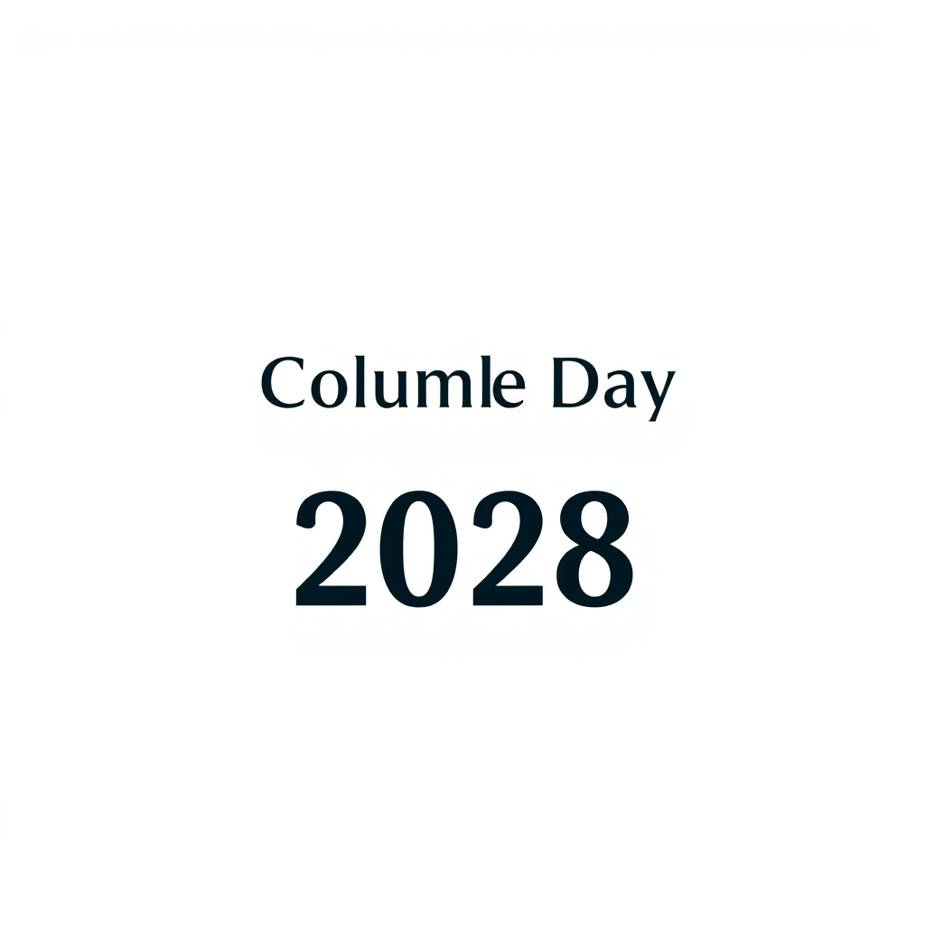 Timeline and release date countdown for 2026 Columbus Day (US) 2028 in the Holidays niche