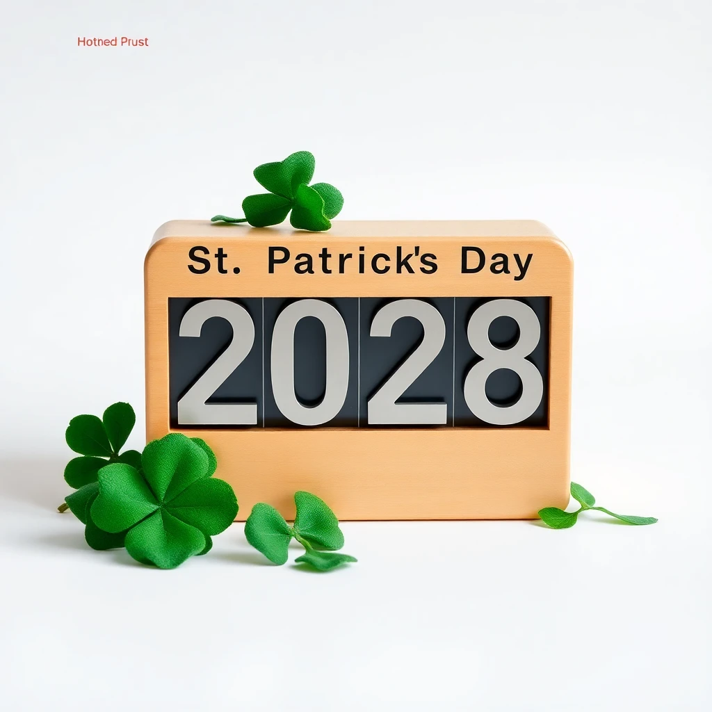 Timeline and release date countdown for 2026 St. Patrick's Day 2028 in the Holidays niche